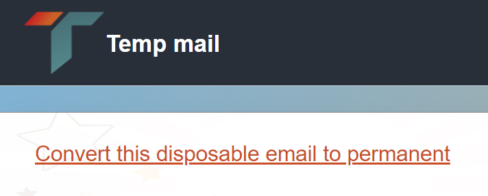 convert this disposable email to permanent