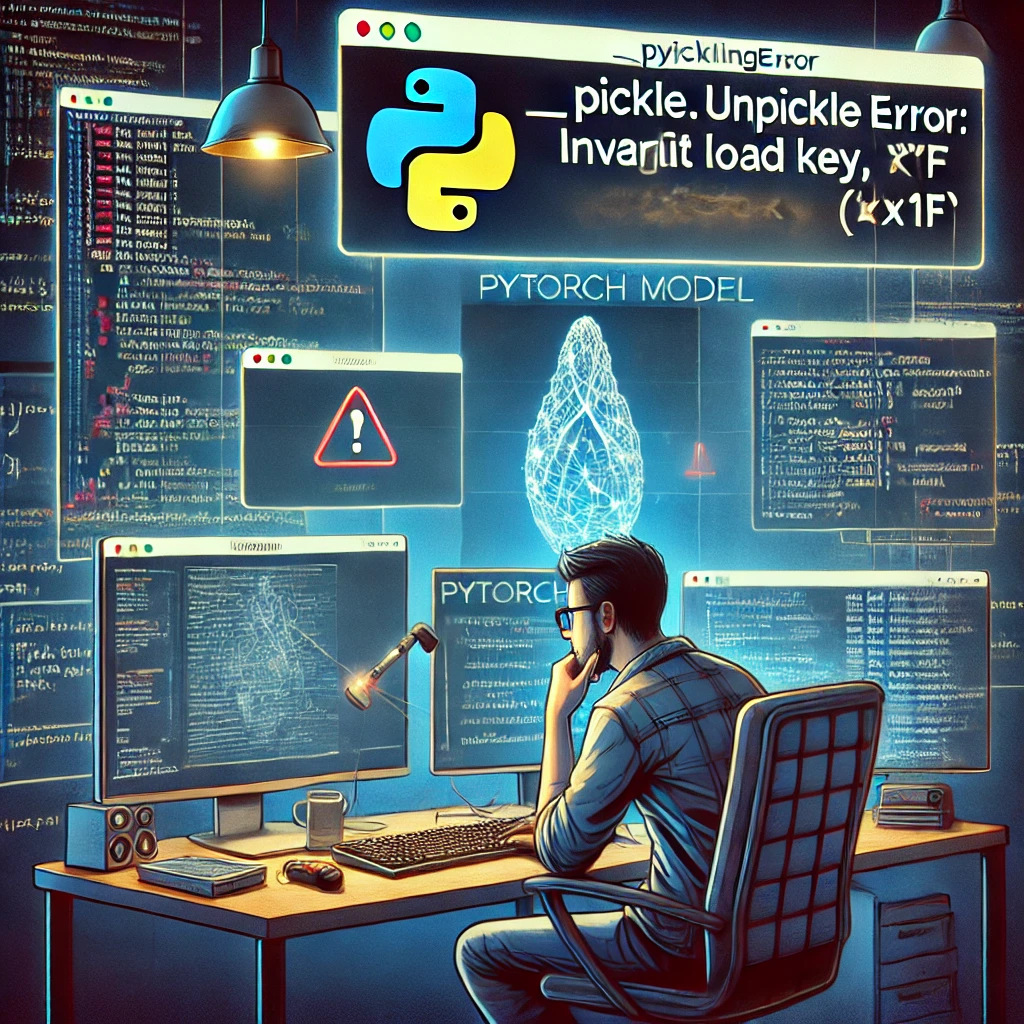 Fixar PyTorch Model Loading Error: _pickle.UnpicklingError: ogiltig laddningsnyckel, 'x1f'