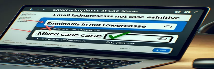 Sensibilidad entre mayúsculas y minúsculas en las direcciones de correo electrónico
