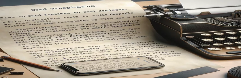 Solucionar problemes d'efecte de màquina d'escriure amb l'embolcall de paraules en dispositius petits