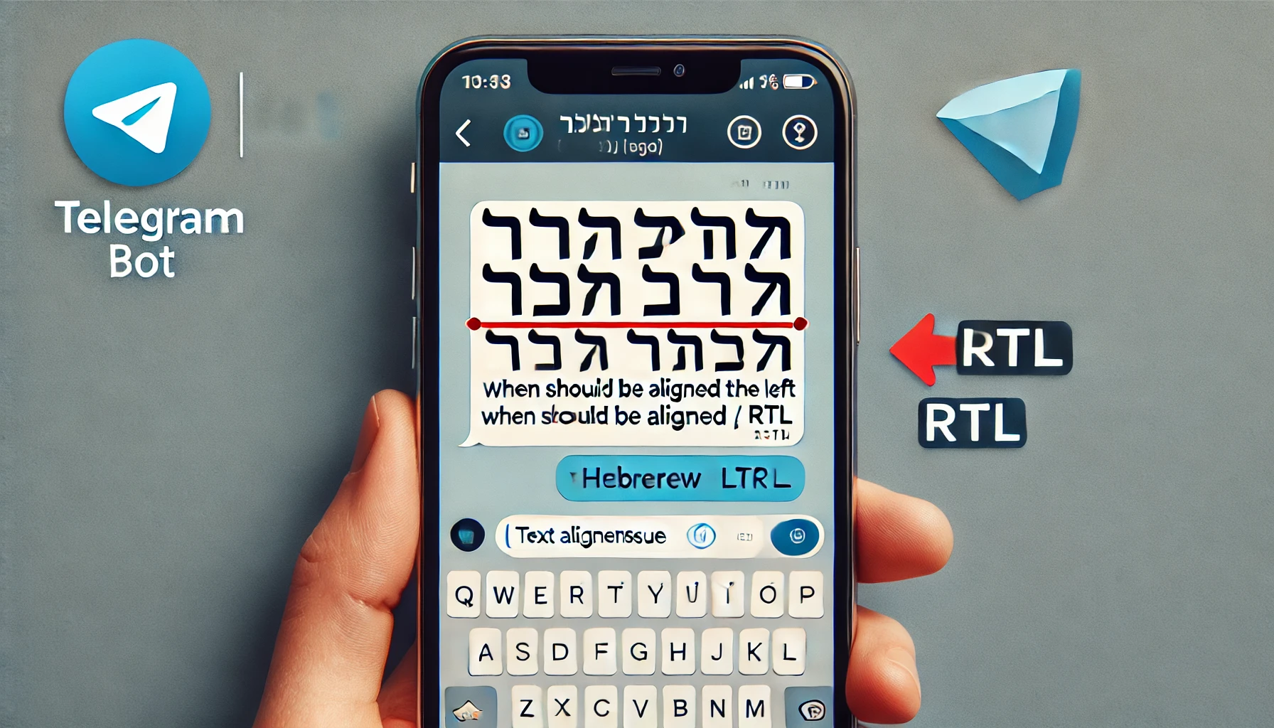 Membetulkan Penjajaran Teks Ibrani dalam Telegram Bot API