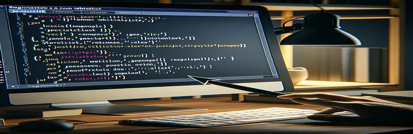 Rekisteröinnin sallittujen luettelon käyttöönotto JavaScriptillä