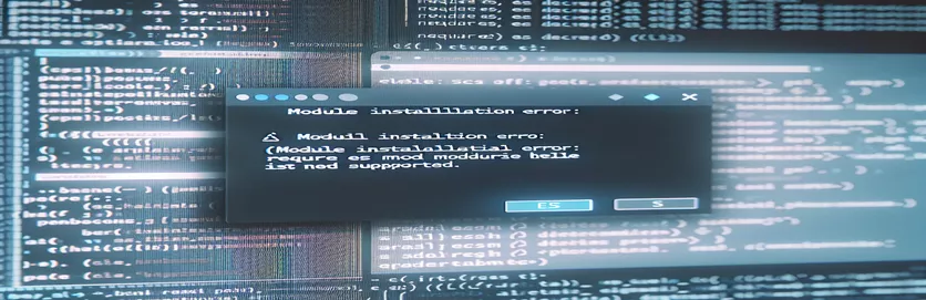 Correzione dell'errore require() of ES Module Not Supported durante l'installazione del modulo npm.