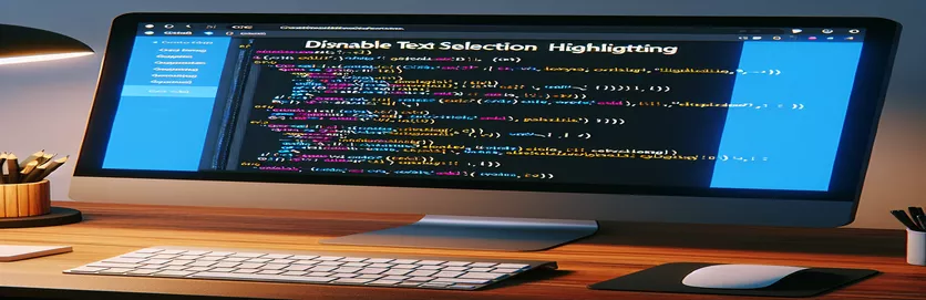 Panduan CSS: Nonaktifkan Penyorotan Pemilihan Teks