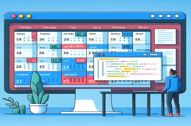 Kā izmantot JavaScript, lai automātiski noteiktu datuma izmaiņas kalendāra tīmekļa lietojumprogrammā
