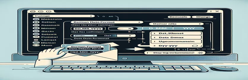 Vokiškų datos formatų nustatymas SMTP el. laiškuose