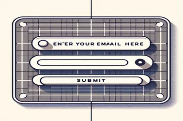HTML ફોર્મમાં ઈમેલ ઇનપુટ સાથે સંરેખિત બટન