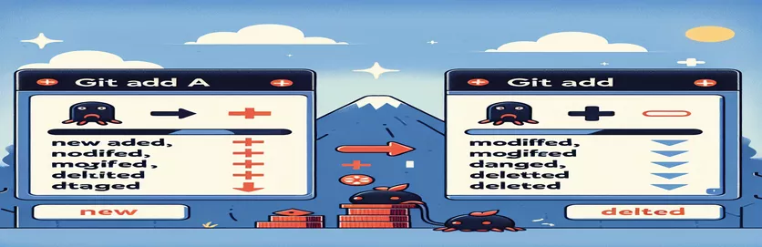 git add -A ja git add vaheliste erinevuste mõistmine.