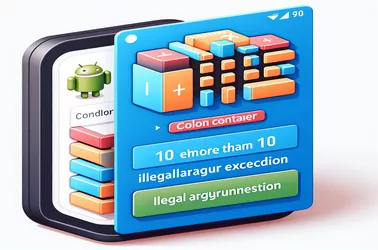 Android Glance'i vidina vea parandamine: IllegalArgumentException: veerukonteiner on piiratud 10 elemendiga