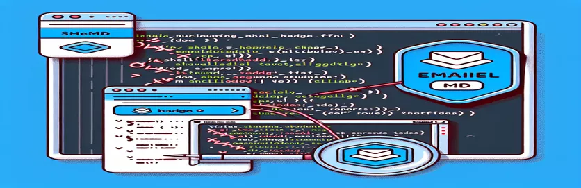 Implementazione dei badge e-mail Shields.io nei file README.md