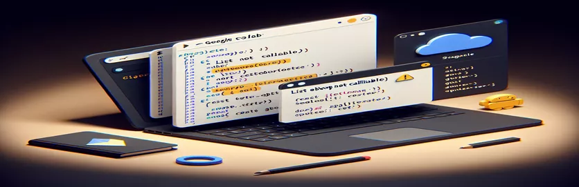 Исправление ошибки «Объект списка не может быть вызван» в Google Colab