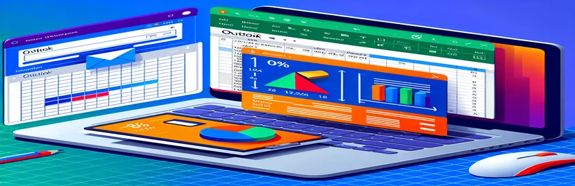 „Outlook“ el. pašto automatizavimas naudojant „Excel“ duomenis ir diagramas