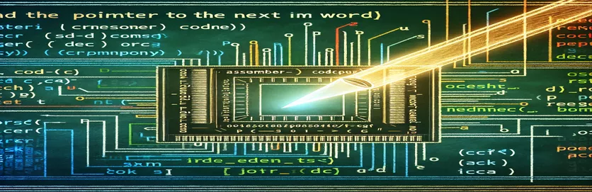 Rādītāja atrašana uz nākamo vārdu programmā MIPS Assembly