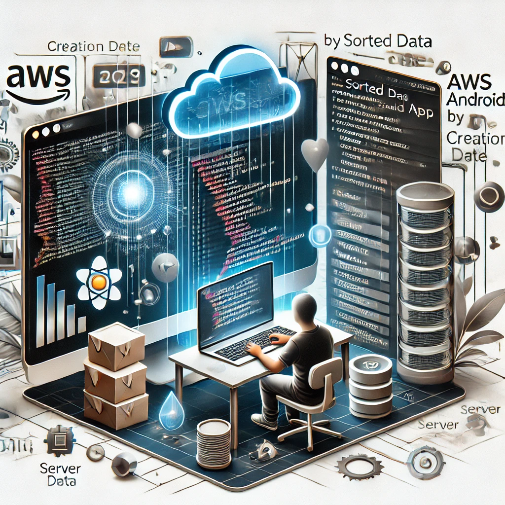 AWS के साथ निर्माण तिथि द्वारा डेटा सॉर्ट करना स्पंदन में प्रवर्धित करता है