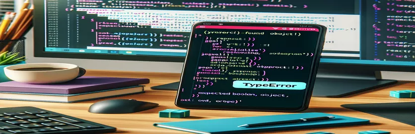 React Native Type Error lahendamine: oodatav tõeväärtus, Androidis leitud objekt