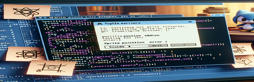 Rješavanje grešaka tuplea u Pythonu tijekom pozicioniranja spriteova u Pygameu