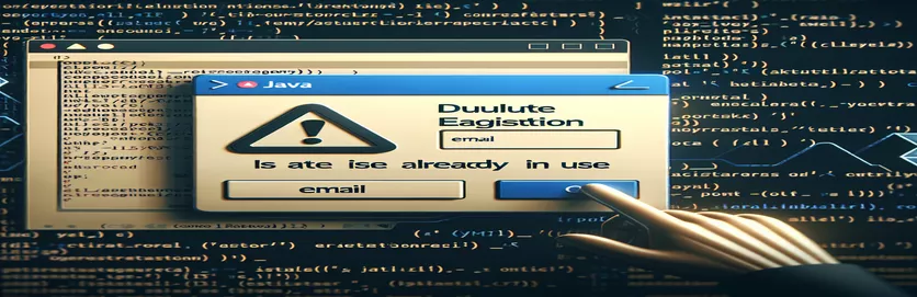 Dublētas e-pasta reģistrācijas apstrāde Java lietojumprogrammās