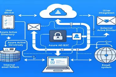 Azure Active Directory B2C'de Harici AD ve Dahili E-posta Geri Dönüşüyle ​​Çoklu Oturum Açmayı Uygulama