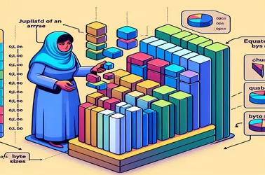 تقسيم مصفوفة العناصر إلى أجزاء بشكل فعال اعتمادًا على طول البايت في JavaScript