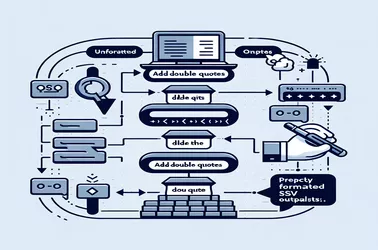Como adicionar aspas duplas em saídas SQL CSV