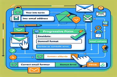 E-postvalideringsveiledning for progressiv skjema