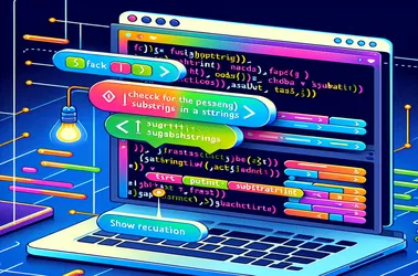 JavaScript സ്‌ട്രിംഗുകളിലെ സബ്‌സ്‌ട്രിംഗുകളുടെ സാന്നിധ്യം നിർണ്ണയിക്കുന്നു