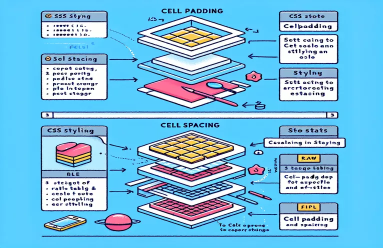 Använda CSS för att ställa in cellfyllning och cellavstånd i HTML-tabeller