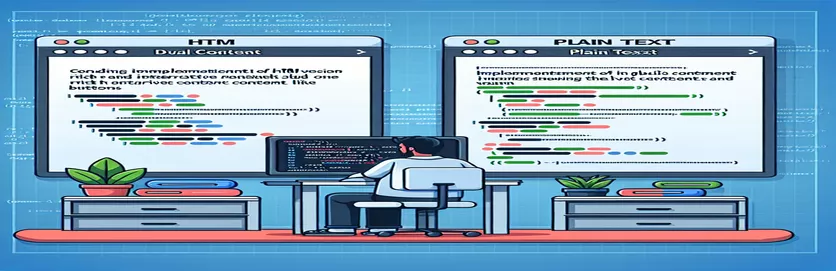 ഡ്യുവൽ ഉള്ളടക്ക ഇമെയിൽ നടപ്പിലാക്കുന്നു: HTML, പ്ലെയിൻ ടെക്സ്റ്റ്