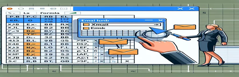 Kuidas kasutada XLOOKUP-i e-posti linkide jaoks Excelis