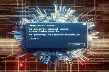 Řešení chyby MapStruct: Žádná vlastnost s názvem „contact.holders.emails“ v mapování Java