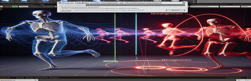 Behebung der Fehlausrichtung von Unreal Engine Physics-Assets in der benutzerdefinierten Skelettnetzbewegung