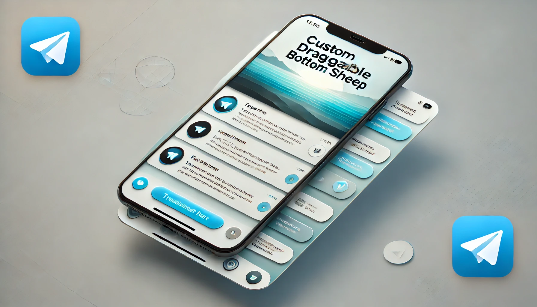 Izdelava spodnjega lista Flutter po meri na podlagi Telegrama
