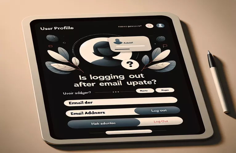 After updating an email in a user profile, is it still necessary to log out?