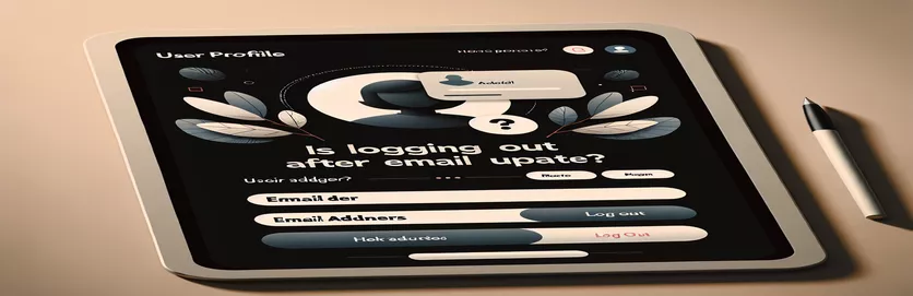 Er det nødvendig å logge av etter e-postoppdatering i brukerprofiler?