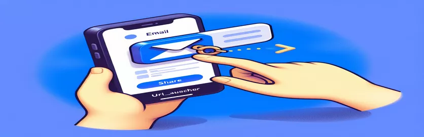 Flutter e-postdelingsproblem på iOS med url_launcher