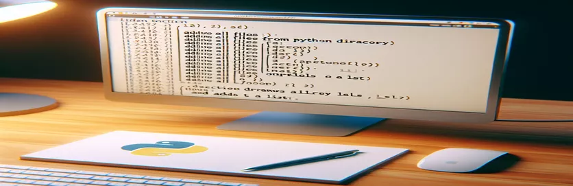 Python: seznam in dodajanje vseh datotek iz imenika na seznam