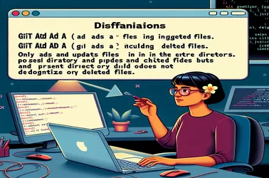 git add -A અને git add વચ્ચેના તફાવતોને સમજવું.