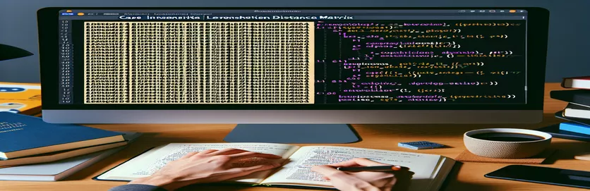 Creación de una matriz de distancia de Levenshtein que no distingue entre mayúsculas y minúsculas en Python