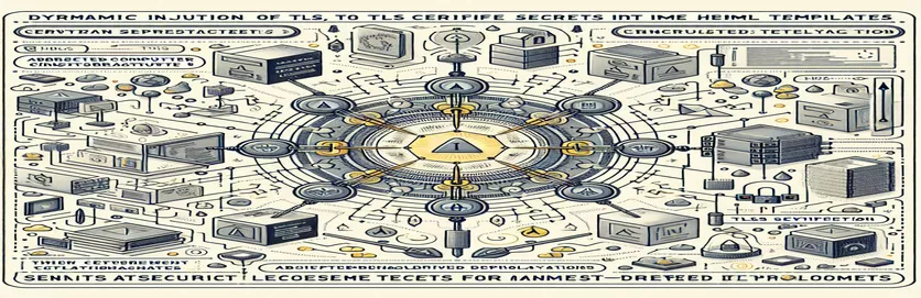 Secretele de certificat TLS sunt injectate dinamic în șabloanele Helm pentru implementări bazate pe manifest.